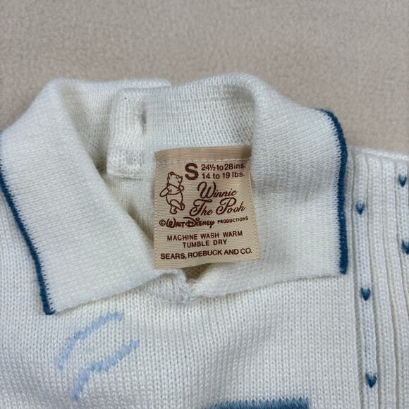 VINTAGE Disney Winnie the Pooh knit train sweater size 14-19lb (approx 6-9m) - Picture 3 of 6